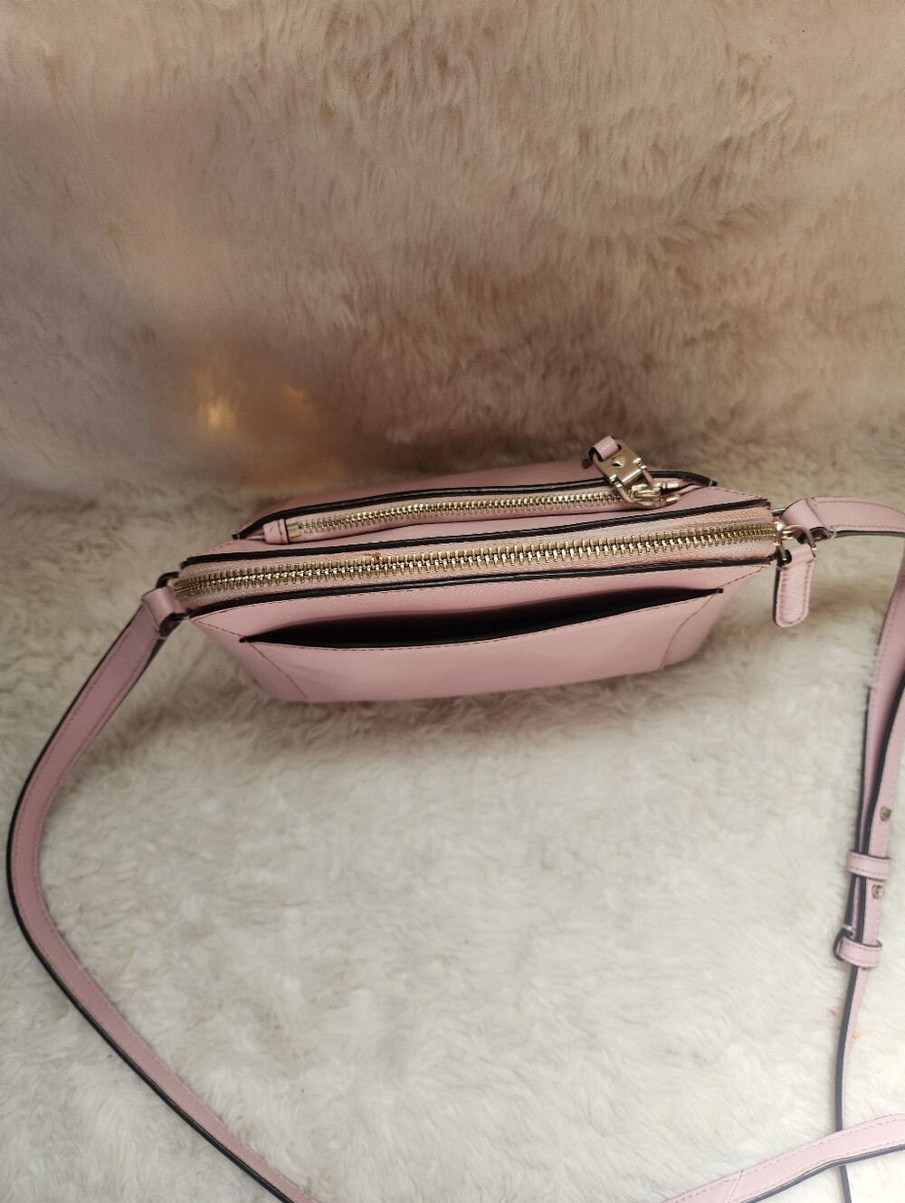 Kate Spade Louise Medium Dome Crossbody Bag Tutu Pink Saffiano Leather Y2K Chic - Picture 4 of 10